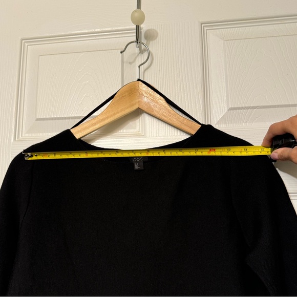 COS jersey sweater black wool blend - Picture 6 of 9